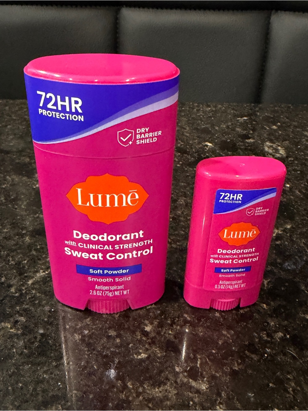 🥵🧴NWOT Lume Smooth Solid Deodorant Home & Travel Set in Soft Powder🧴🥵
